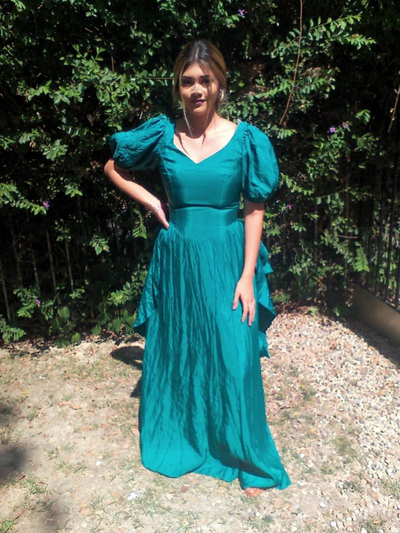 Langes Formelles Kleid, Grün, Formal, Größe 9 10 von AngelsAboundUs