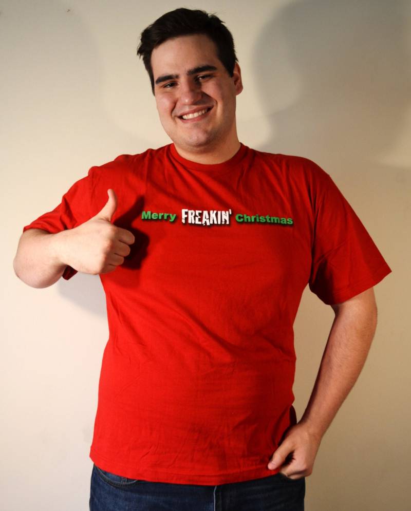 Merry Freakin' Christmas Red Herren T-Shirt Groß von AngelsAboundUs