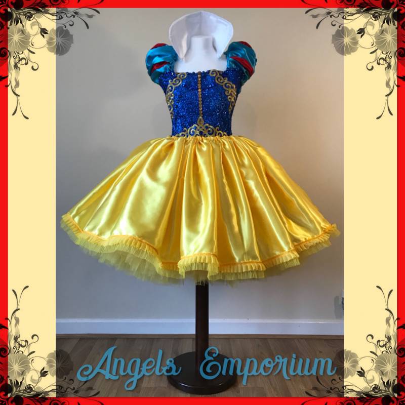 Schneewittchen Inspiriert Tutu Kleid Cosplay Kostüm Prinzessin Satin Ballkleid Festzug Geburtstag Party Erwachsene Größe Mittelalter Königsblau von AngelsEmporiumTutus