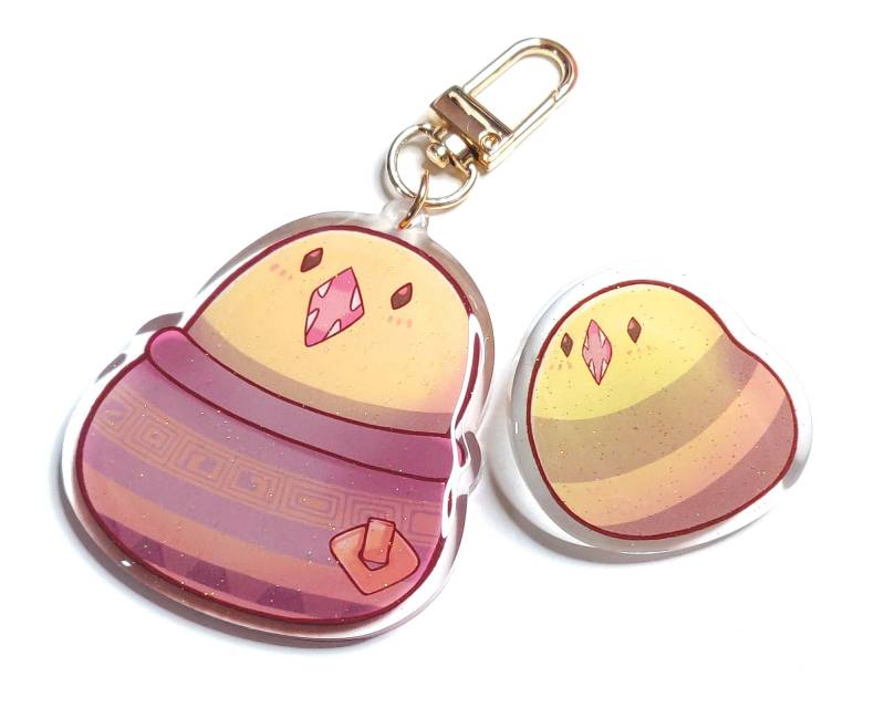 Ffxiv Große Schlange Von Ronka Acryl Anhänger Und Pin Set - Ff14 Lahee Schlüsselanhänger Final Fantasy Xiv Shadowbringers La Hee von AngelsTaleArt