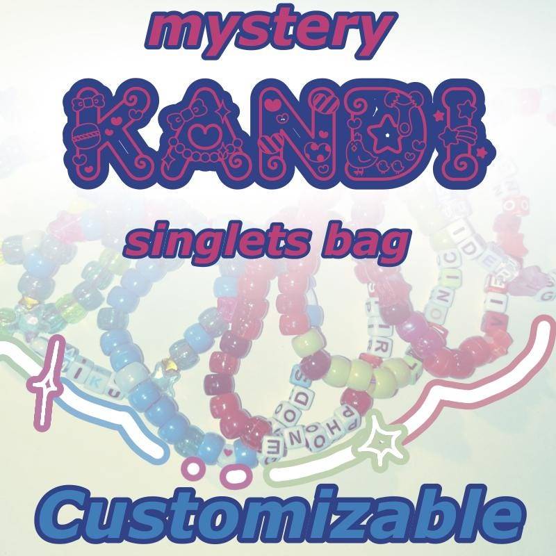 Kandi Bracelets Singles Mystery Bags Scene Colorful Neon Jewelry Party Rave Kids Teenagers von AngelsxArt