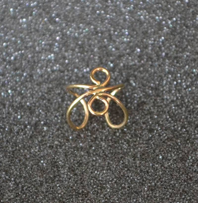 Doppelschleife Wire Ear Cuff Oder Earcuff Gold Filled - Nicht Durchbohrter Clip Auf Ohrschmuck. Einfach, Nicht Überzogen, Kein Nickel Und von AngelwearCreations