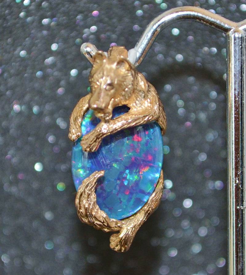 Massive Bronze Gegossener Großer Wolf Anhänger - Wähle Einen Edelstein Echte Steine 18 X 13 Mm, Nicht Vergoldet, Kein Nickel Und Hypoallergen von AngelwearCreations