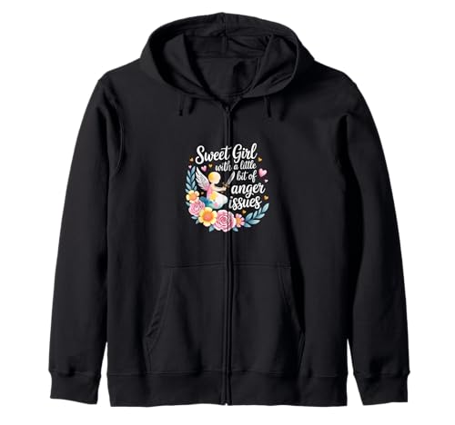 Sweet Girl with A Little Bit of Anger Issues |- Kapuzenjacke von Angenehme, aber freche Haltung