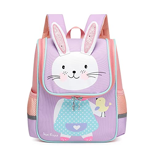 Angerat Cute Rabbit Kinder Cartoon Rucksack – Mädchen und Jungen Schulrucksack mit Brustschnalle – leicht, wasserdicht – für 1–5 Jahre von Angerat