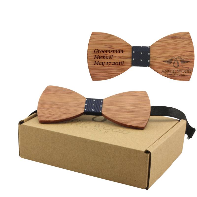 Große, Runde Hölzerne Fliege Für Erwachsene Mit Blauer Und Weißer Mitte | B0046 von AngieWoodCreationsCo