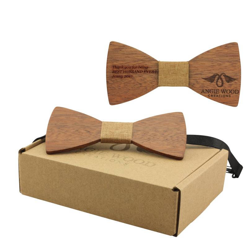 Roter Sandelholz-Schmetterlingsfliege Mit Korkmittelstück | B0213 von AngieWoodCreationsCo