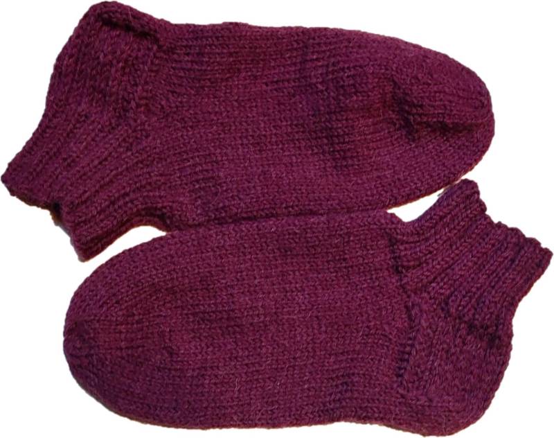 Selbstgestrickte Handgemachte Sneaker/" Alpaca /Damen/Bettschuhe/ Extra Weich Größe Ist 38-39 6 Ply Bordeaux Rot von AngiesStrickZauber