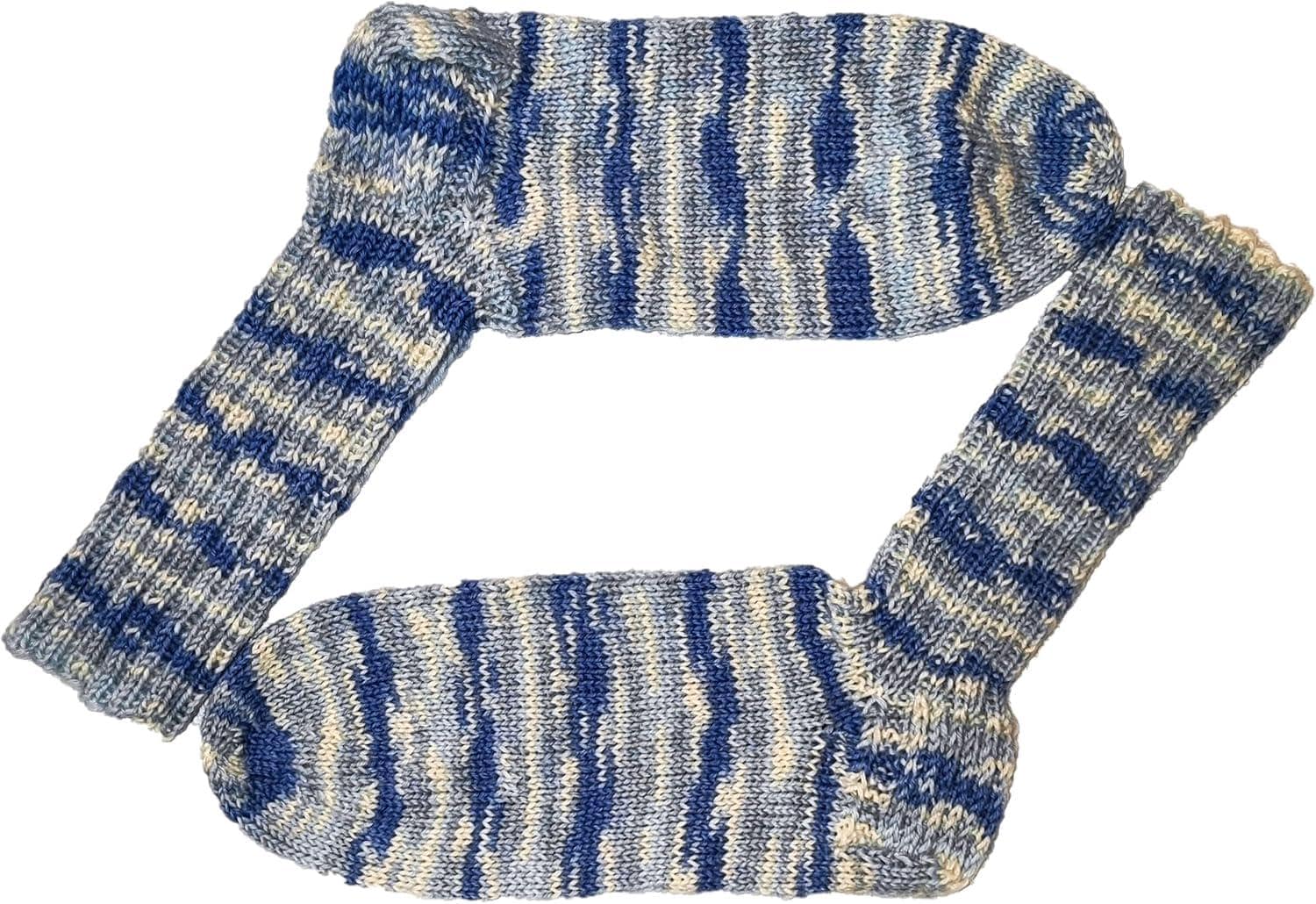 Selbstgestrickte Handgemachte Wollsocken/Damen/Herren/Regia "Winner Color" 6 Fach Gr. 46 von AngiesStrickZauber