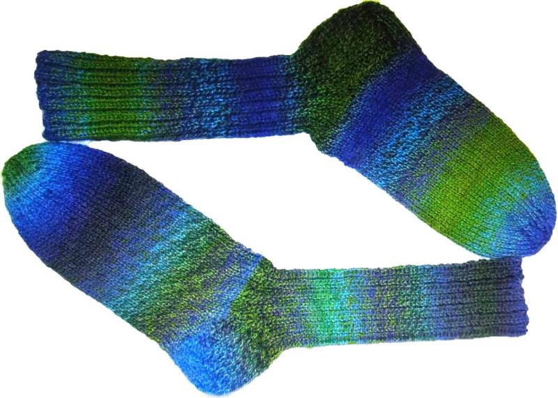 Selbstgestrickte Handgemachte Wollsocken/Schoppel "Der Lenz Ist Da" Größe 38-39 6 Ply von AngiesStrickZauber