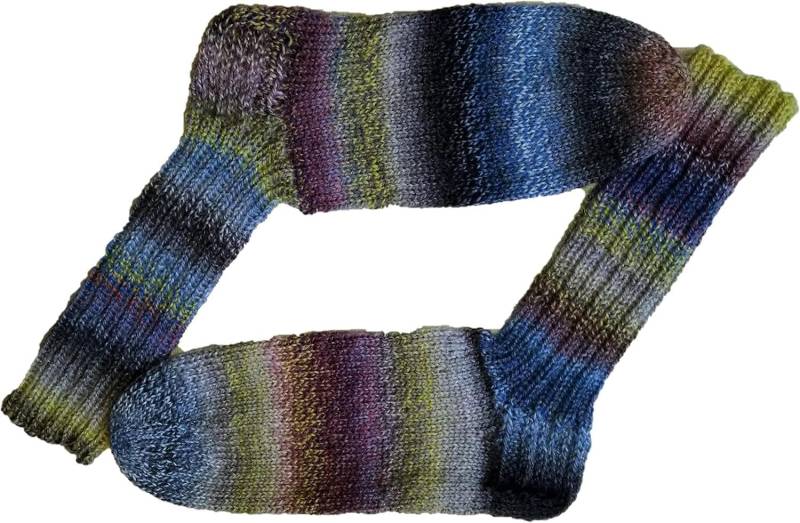 Selbstgestrickte Handgemachte Wollsocken/Schoppel "Fönlage" Größe 40-41 6 Ply von AngiesStrickZauber
