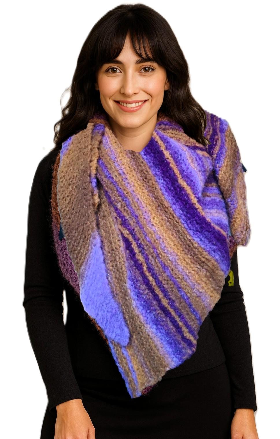 Selbstgestricktes Handgemachtes Dreieckstuch Schultertuch/Wickelschal/Sommerschal/Alpaca Wolle von AngiesStrickZauber