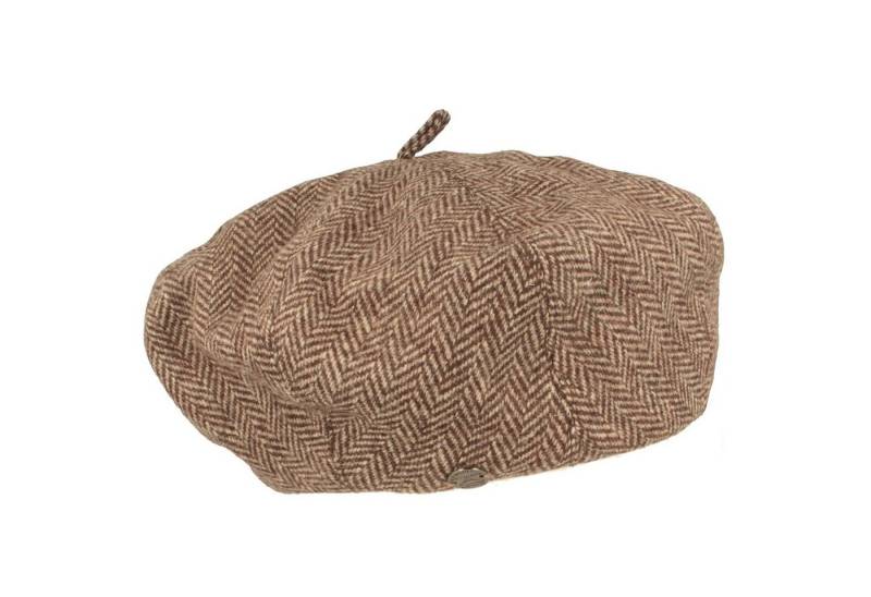 Angiolo Frasconi Baskenmütze Fischgrät-Muster aus 100% Schurwolle von Angiolo Frasconi