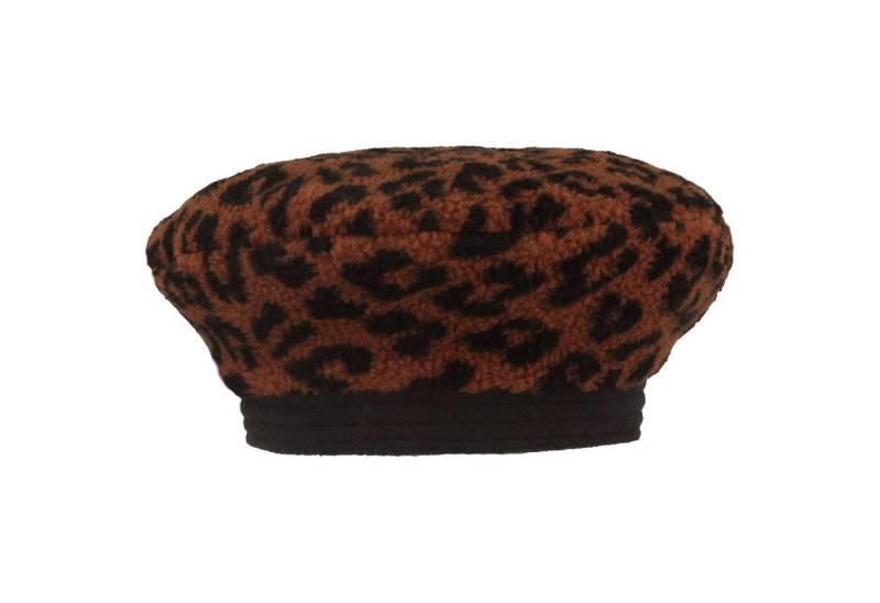 Angiolo Frasconi Fischerhut Angiolo Frasconi kuschelige Teddy Baskenmütze Leopardenprint von Angiolo Frasconi