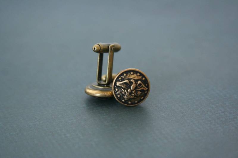 Adler Manschettenknöpfe Militär Stars Und Streifen - Gemacht Mit Vintage Adlerknöpfen von AngleAh