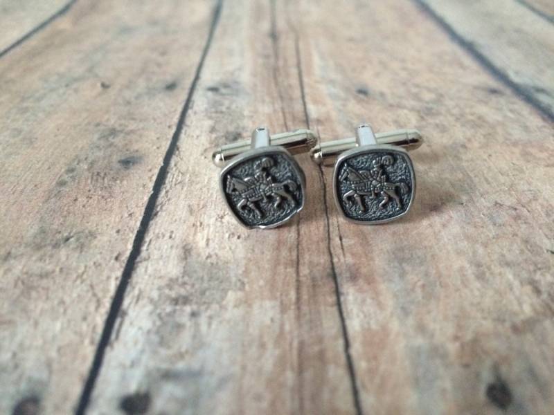 Knight Cuff Links Jouster Manschettenknöpfe - Herren Accessoires Mit Vintage Knöpfen Hergestellt von AngleAh