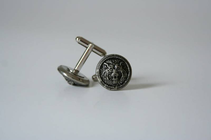 Löwenkopf Manschettenknöpfe Lion's Club Mens Accessoires Sternzeichen Löwe - Mit Metallknöpfen von AngleAh