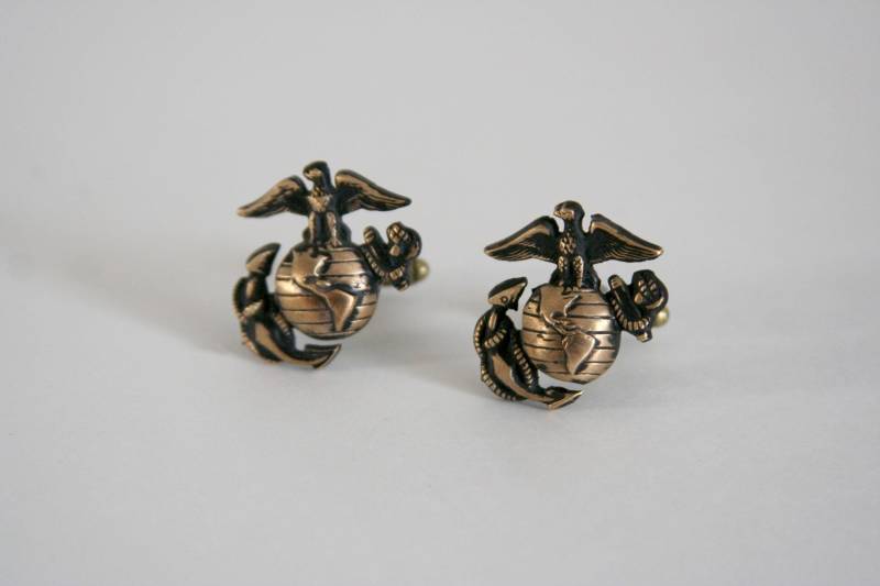 Usmc Manschettenknöpfe Metallfarbe Marine Corp Manschettenknöpfe von AngleAh