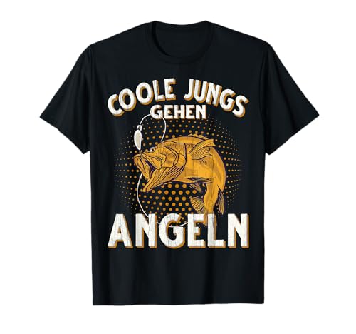 Coole Jungs Gehen Angeln Fischen Angler T-Shirt von Angler Angel Angeln Angelzubehör Fischen Ajeli