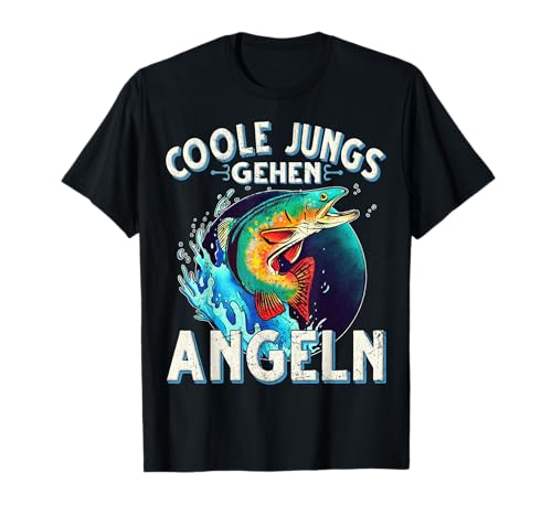 Coole Jungs Gehen Angeln Fischen Angler T-Shirt von Angler Angel Angeln Angelzubehör Fischer Ajeli