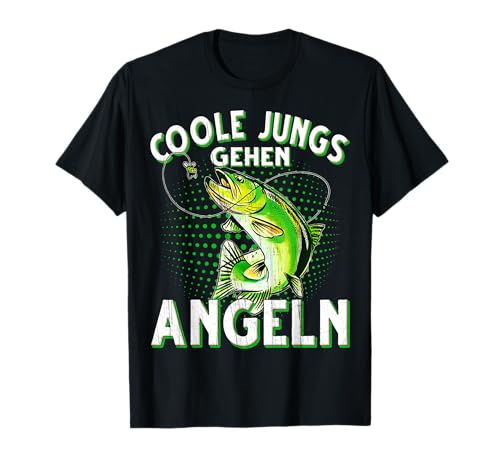 Coole Jungs Gehen Angeln Fischen Angler T-Shirt von Angler Angel Angeln Angelzubehör Fischer Ajeli