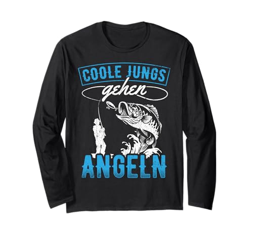 Coole Jungs gehen Angeln - Angler Fischer Kinder Jungen Langarmshirt von Angler Angel Geschenk für coole Jungs