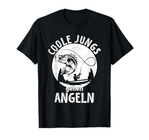 Coole Jungs gehen Angeln - Angler Fischer Kinder Jungen T-Shirt von Angler Angel Geschenk für coole Jungs