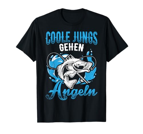 Coole Jungs gehen Angeln - Angler Fischer Kinder Jungen T-Shirt von Angler Angel Geschenk für coole Jungs