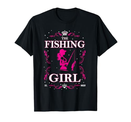 The Fishing Girl Design für die Anglerin T-Shirt von Angler Design für Frauen Fishing Girl