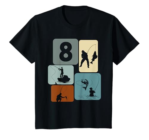 Kinder Angler Jungs 8. Geburtstag Jungen Fischen Kinder Angeln T-Shirt Kinder Angler Jungs 8. Geburtstag Jungen Fischen Kinder Angeln T-Shirt von Angler Geburtstag Geschenke Jungs Angeln Fischer