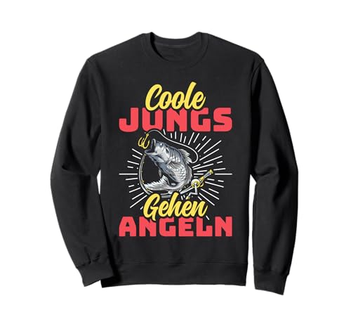 Angler Outfit Coole Jungs GEHEN Angeln Lustiges Männer Sweatshirt von Angler Geschenk Angeln Hobby T-Shirt Angler Outfit