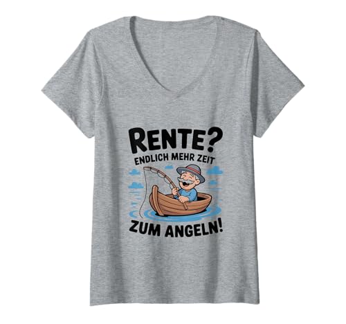 Damen Angeln Perfekte Geschenkidee Tolles Angler Geschenk T-Shirt mit V-Ausschnitt Damen Angeln Perfekte Geschenkidee Tolles Angler Geschenk T-Shirt mit V-Ausschnitt von Angler Geschenk Lustiger Angel Spruch