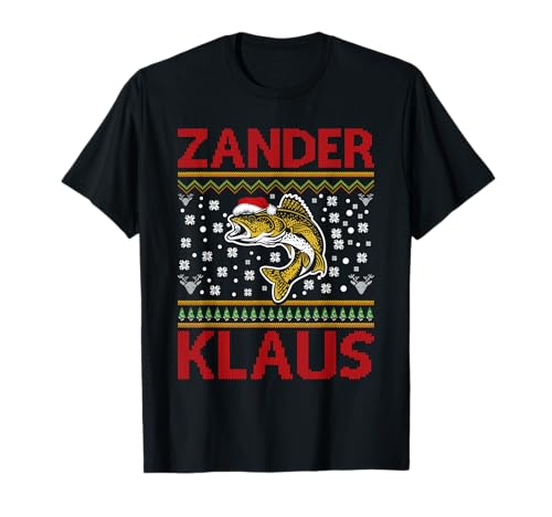 ZANDER KLAUS Lustiges Angler Outfit Weihnachten Angeln T-Shirt für Männer, Angler - Herren, Schwarz, S ZANDER KLAUS Lustiges Angler Outfit Weihnachten Angeln T-Shirt für Männer, Angler - Herren, Schwarz, S von Angler Geschenk Zander Angeln Hobby T-Shirt Angler