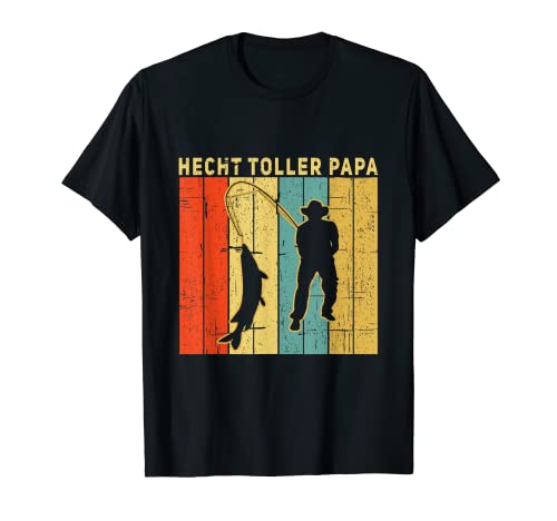 Herren Hecht Toller Papa, Angler T-Shirt von Angler Geschenke Männer und Angelzubehör