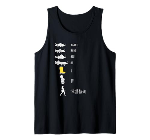 Herren Angeln Angler Fangliste Fangbuch Fische Stiefel Angelrute Tank Top von Angler Herren Bekleidung zum Fische fangen Design