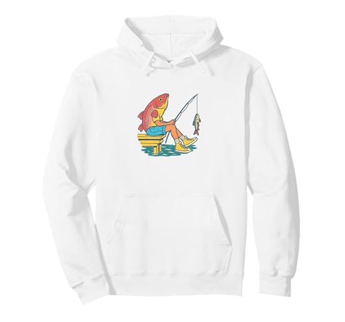 Lustiges Angeln, seltsamer Fischkopf-Angler-Humor für Männer Pullover Hoodie von Angler Humor Designs