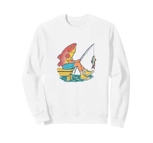 Lustiges Angeln, seltsamer Fischkopf-Angler-Humor für Männer Sweatshirt von Angler Humor Designs