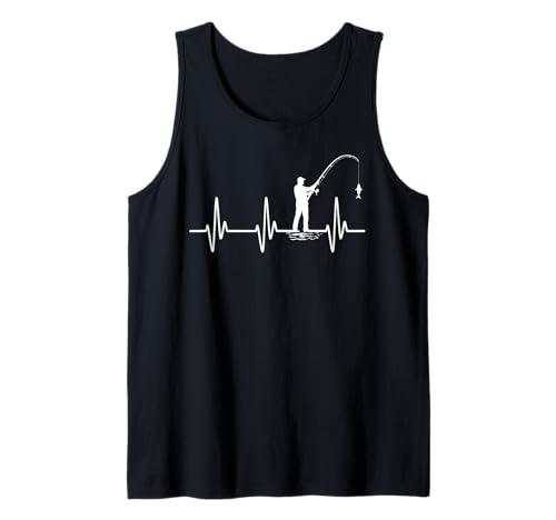 Herren Fishing Heartbeat Fish Bass Angelrute Herren Fisher Fisherman Tank Top Herren Fishing Heartbeat Fish Bass Angelrute Herren Fisher Fisherman Tank Top von Angler Men Funny Fishermen Gift Apparel