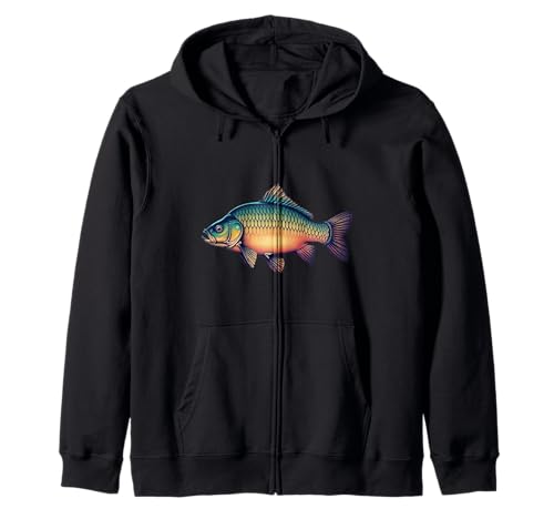 Angel t Shirt Herren Karpfen Hoodie Fischer Fisch Angler Kapuzenjacke von Angler Shirts für Herren & Kinder Angeln Geschenke