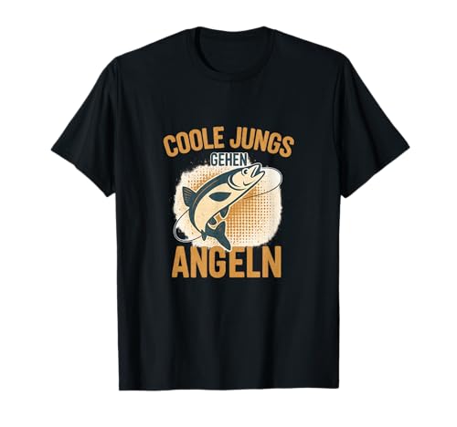 Coole Jungs Gehen Angeln Design Lustiger Spruch mit Fisch T-Shirt von Angler Spruch Design
