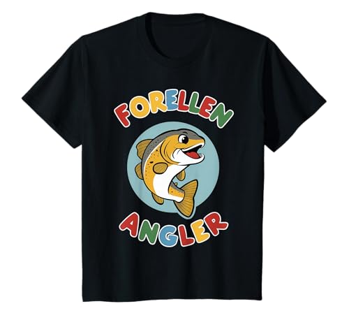 Kinder Forellen Angler Outfit für Kinder Forelle Angeln Fischen T-Shirt von Anglergeschenke Für Sohn, Neffe & Enkelsohn
