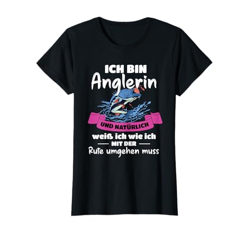 Angel Mädchen Anglerin Fischerin T-Shirt Angel Mädchen Anglerin Fischerin T-Shirt von Anglerin Mädchen Geschenkideen