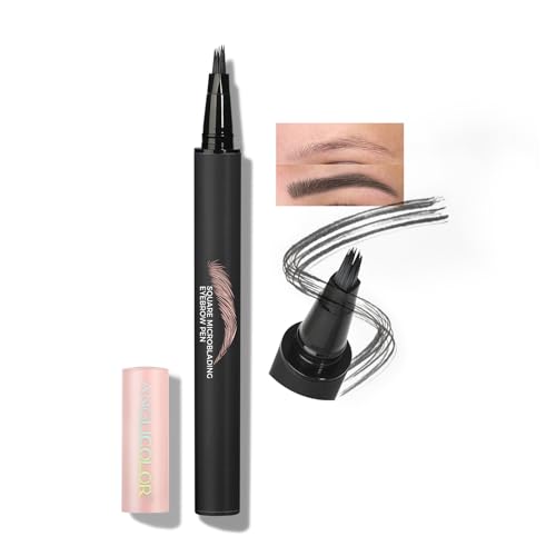 Anglicolor Augenbrauenstift Schnelle Augenbrauen In 3 Minuten,Microblading Augenbrauenstift Dauerhaft,Schnell Trocknend,Natürliche Outlining Filling Eyebrow Makeup (03 SLATE BROWN) von Anglicolor