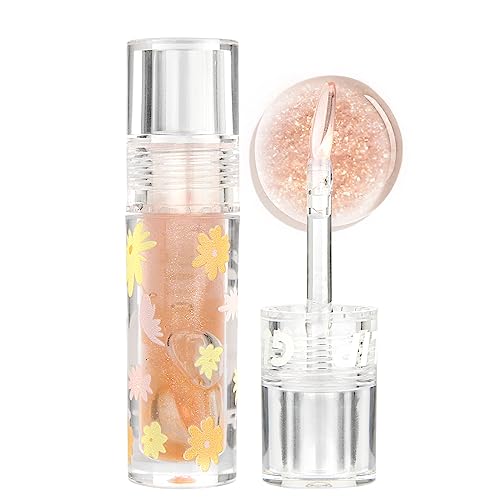 Lip Oil,Farblos Glitzer Lippenbalsam Durchsichtig,No-Sticky Lipgloss Lip Balm Lippenpflege,langanhaltend Pflegende Lippen Für Trockene Lippen (#01) von Anglicolor