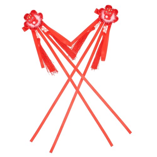 1 Paar Jahr Des Drachen Quasten-haarnadel Frühlingsfest-haarspangen Drachenhaar-accessoires Haarspangen Im Chinesischen Stil Blumen-haarspange Damen Metall China Chinesischer Stil von Angoily