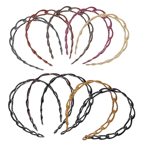 10St Kettenstirnband haarschmuck scrunchis hochzeitshaar schmuck Haarbänder Retro-Haarreifen breitkrempige Stirnbänder wild die Kette Südkorea Kopfbedeckung Mädchen Plastik von Angoily