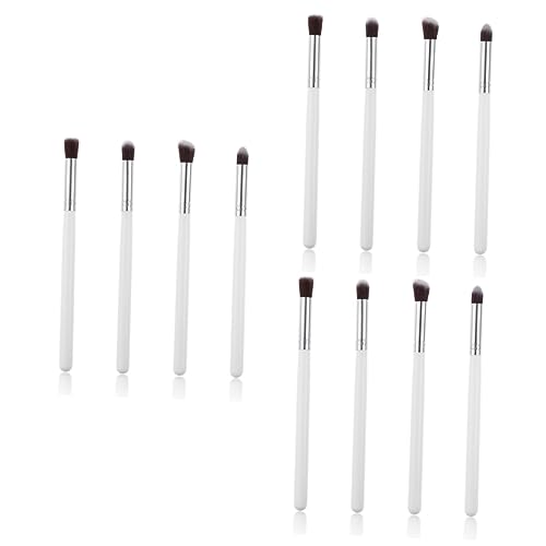 Angoily 12 Stk kosmetikpinsel makeup pinsel Puderpinsel blending pinsel eyebrow pinsel fondationspinsel make up brush Augen einstellen Beauty-Tools Make-up Pinsel Lidschatten Pinsel Weiß von Angoily