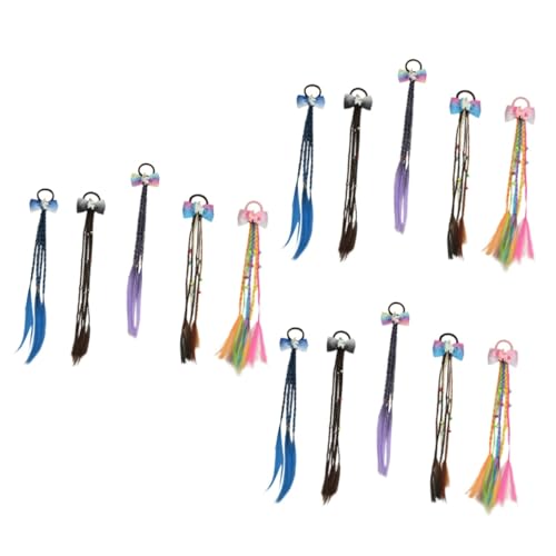 15 Stk kinder haarspangen haarspange kinder Haarband mit Tassel Haarband mit Quasten Gefälschte Haarquasten Pferdeschwanzhalter Haarkreis Perücke Haarseil Haarring Haarschmuck von Angoily