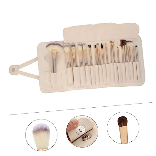 18 Stk Make-up-Pinsel-Sets bürsten set kosmetikpinsel schmink pinsel set make-up pinsel Geldbeutel Stiftung Lidschatten Pinsel Foundation-Pinsel Fräulein Wimpernbürste Holzgriff von Angoily