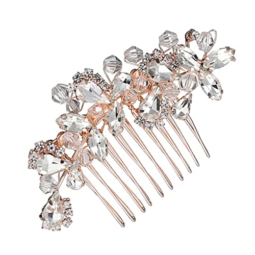 1Stk Kamm Haarkämme für Frauen floraler Kopfschmuck Haarspangen Haarklammer Tiara Haarnadel braut kopfschmuck hochzeit glänzender kopfschmuck Kleid Kopfbedeckung schmücken Fräulein von Angoily